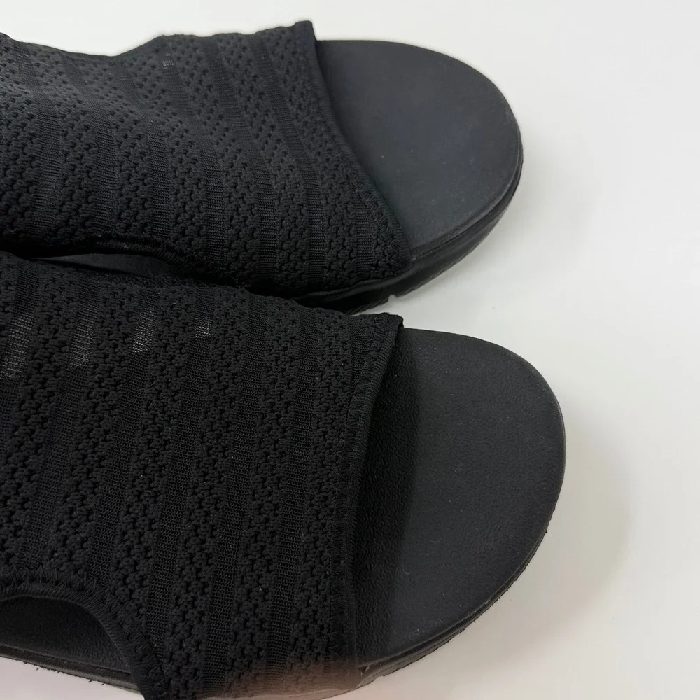 Skechers Cali Flex Appeal Women's 9 Black Yoga Foam Dual-Lite Slingback Sandals